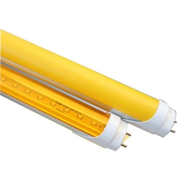 No UV T8 5F Yellow LED Tube AC Mains